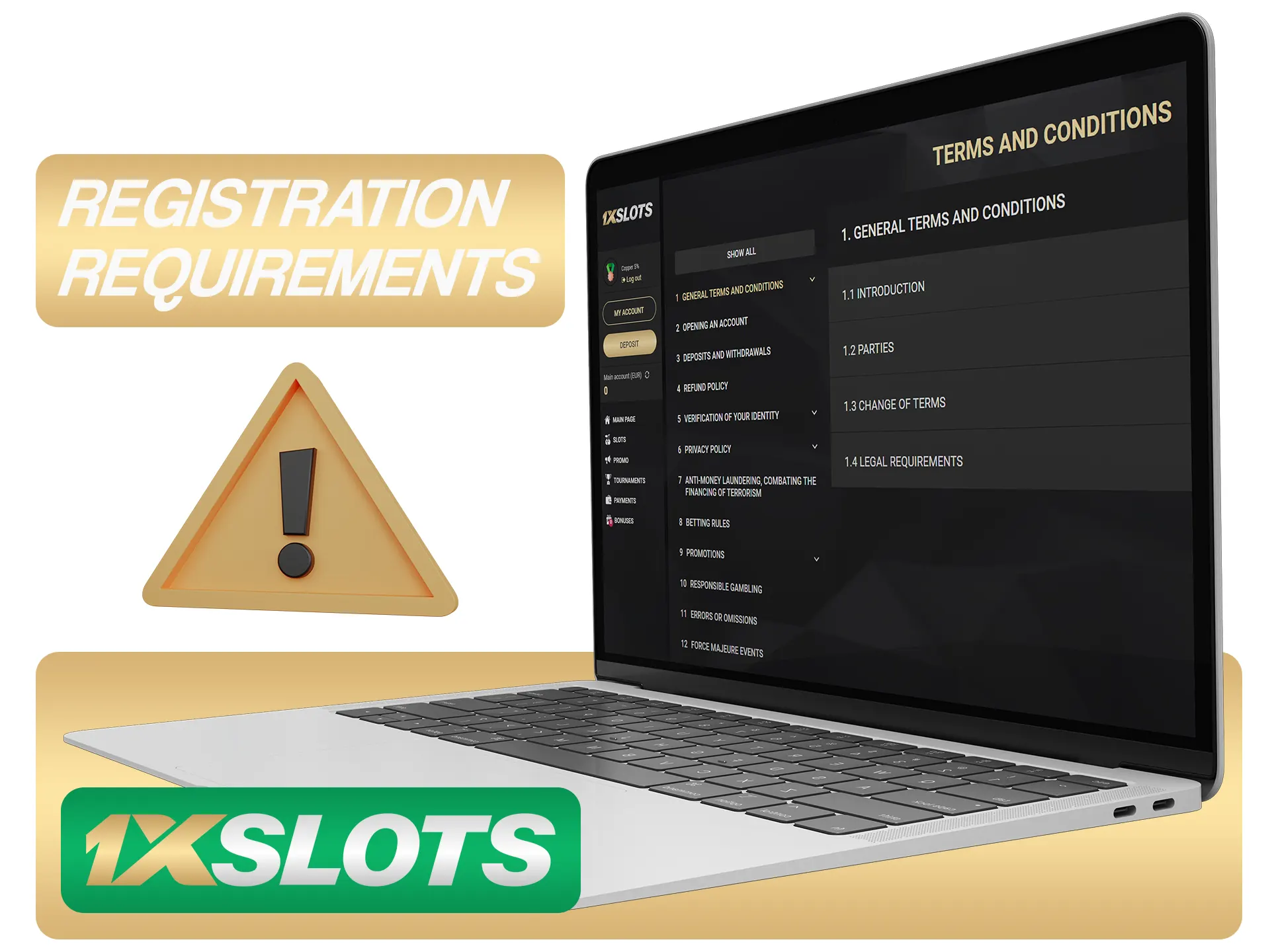 Aseg&uacute;rese de seguir todas las reglas de 1xSlots.